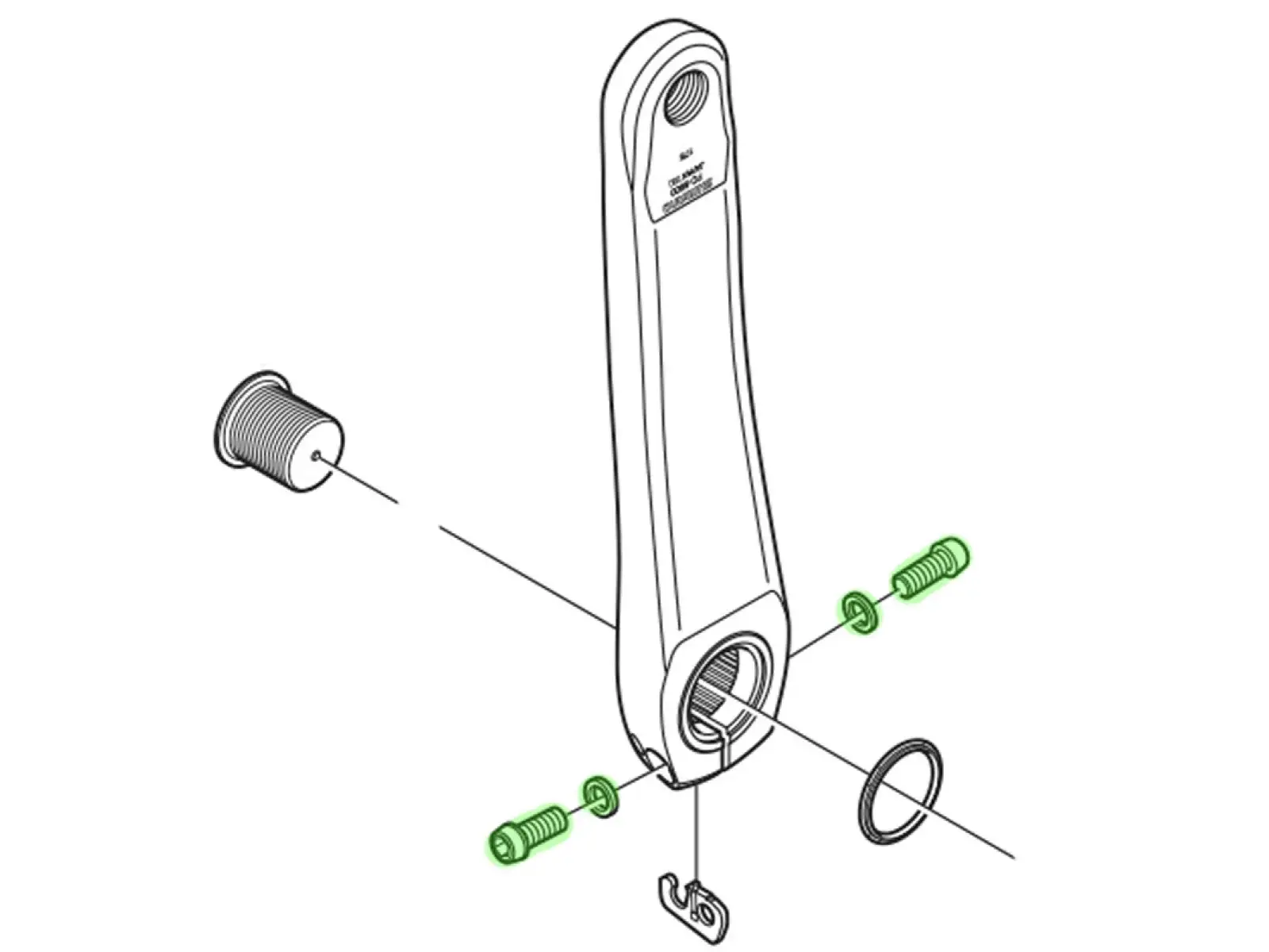 Shimano upínací šroub pro levou kliku FC-5800 M6 x 21 mm s podložkou