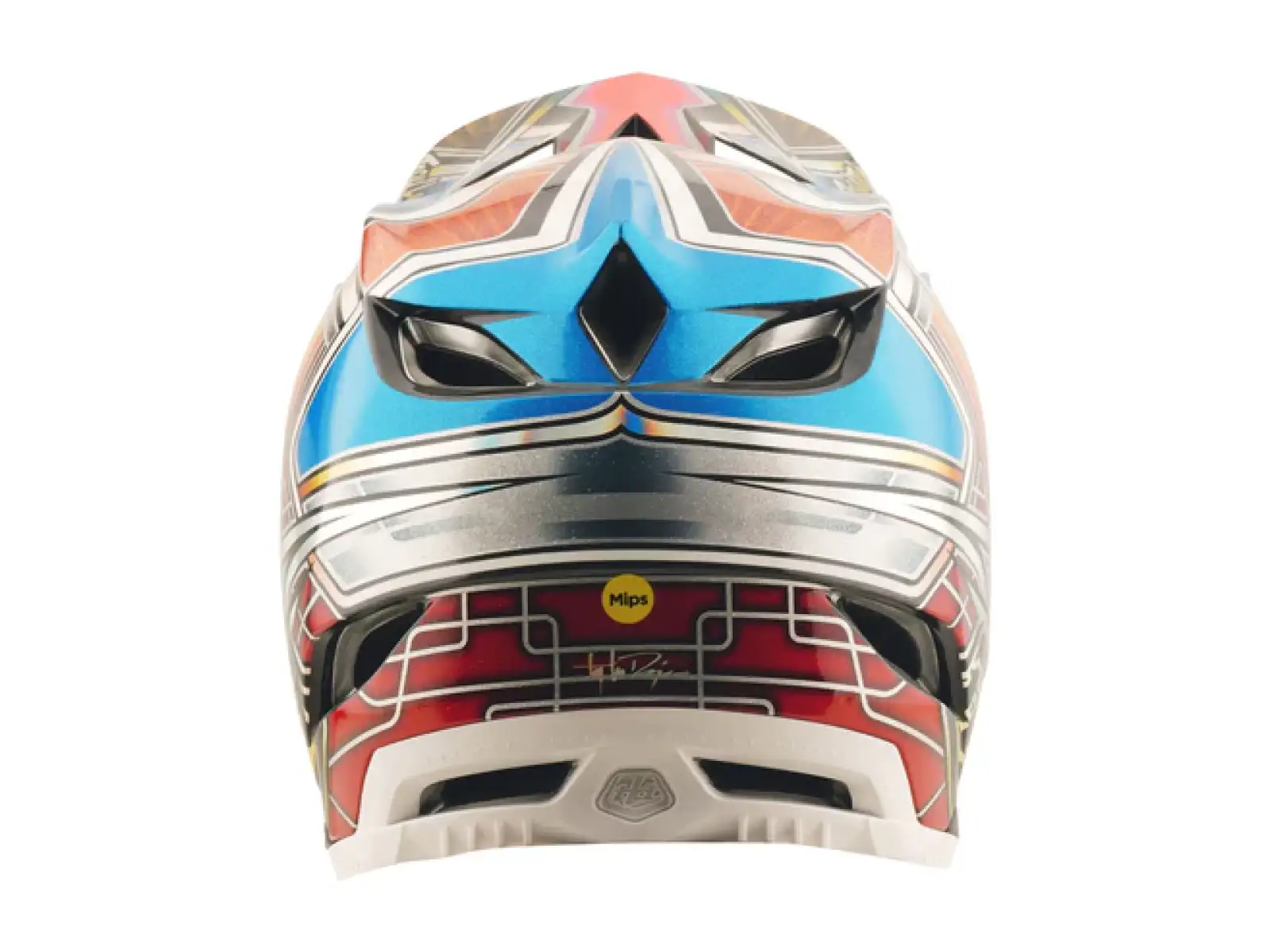 Troy Lee Designs D4 Carbon přilba Lowrider Blue