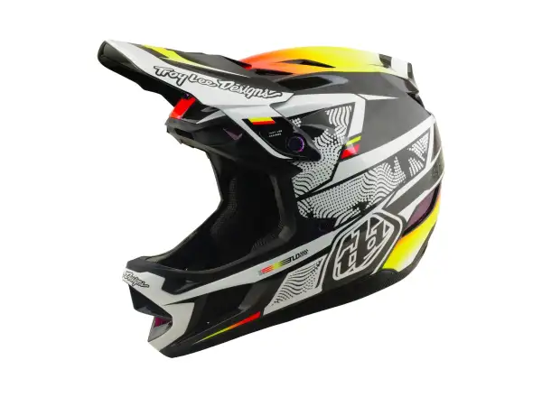 Troy Lee Designs D4 Carbon MIPS přilba Lined up Black