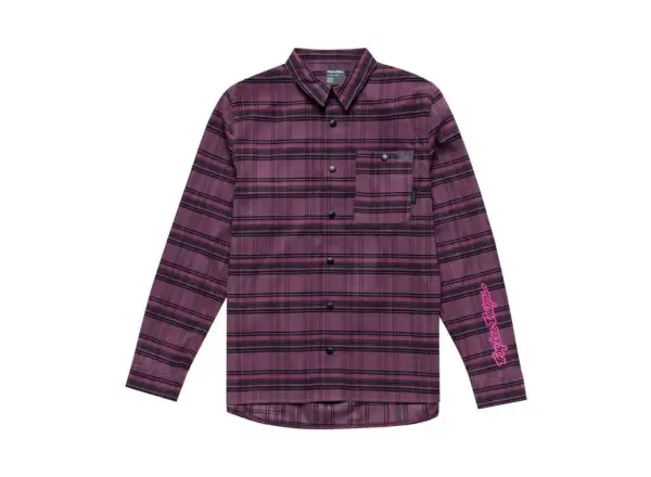 Troy Lee Designs Grind Flannel pánská košile Plaid Deep Purple