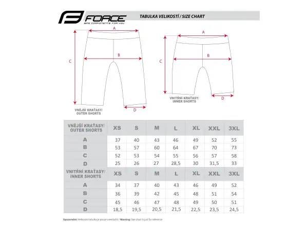 Force Blade pánské MTB kraťasy s vložkou černá/fluo