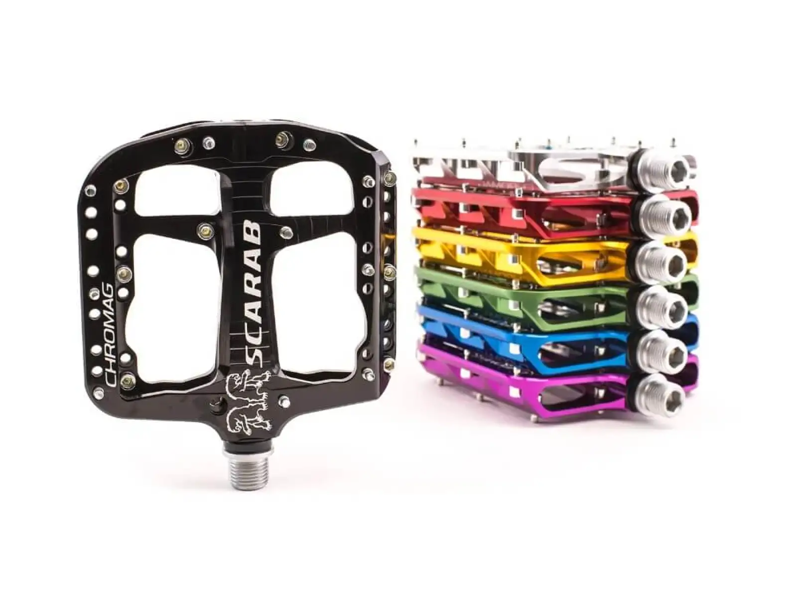 Chromag Scarab platformové pedály zelená