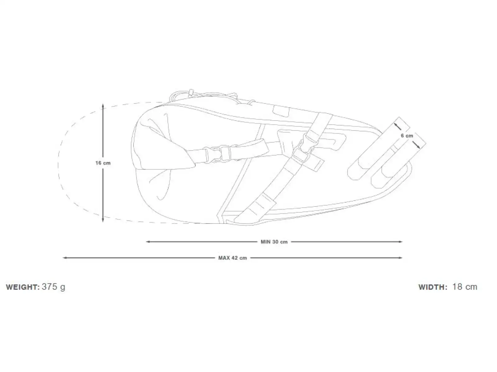 Apidura Backcountry podsedlová brašna 10 l černá/šedá