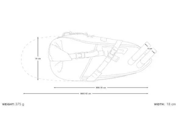 Apidura Backcountry podsedlová brašna 10 l černá/šedá