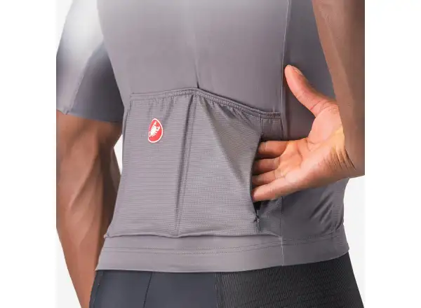 Castelli UPF pánský dres krátký rukáv Silver Grey