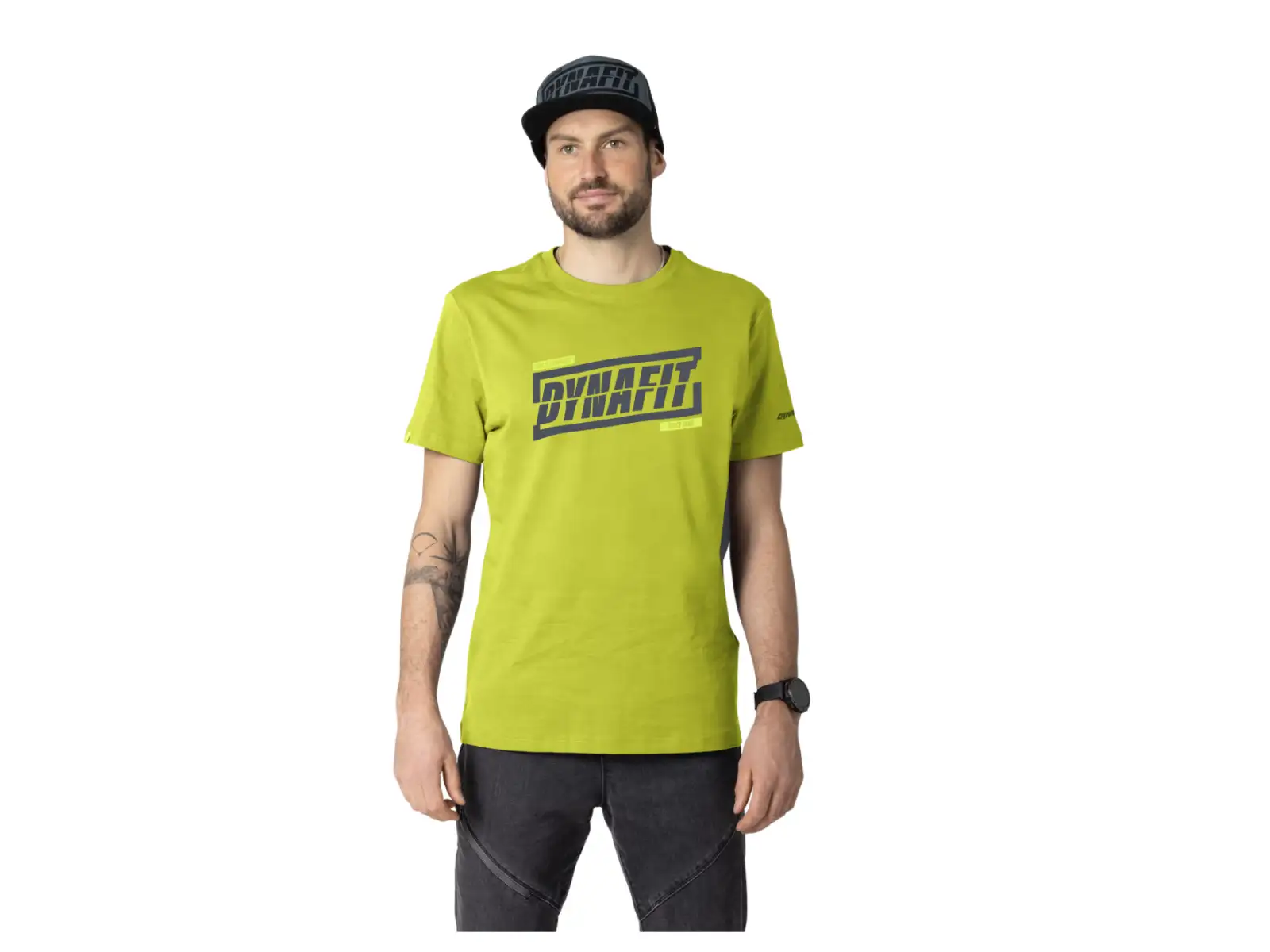 Dynafit Graphic Cotton pánské triko krátký rukáv Golden Lime