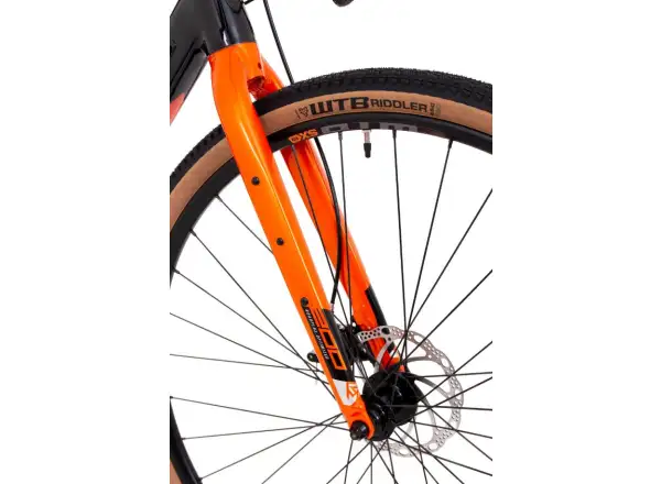 Rock Machine Gravelride 200 gravel kolo Gloss Black/Brick Orange/Silver