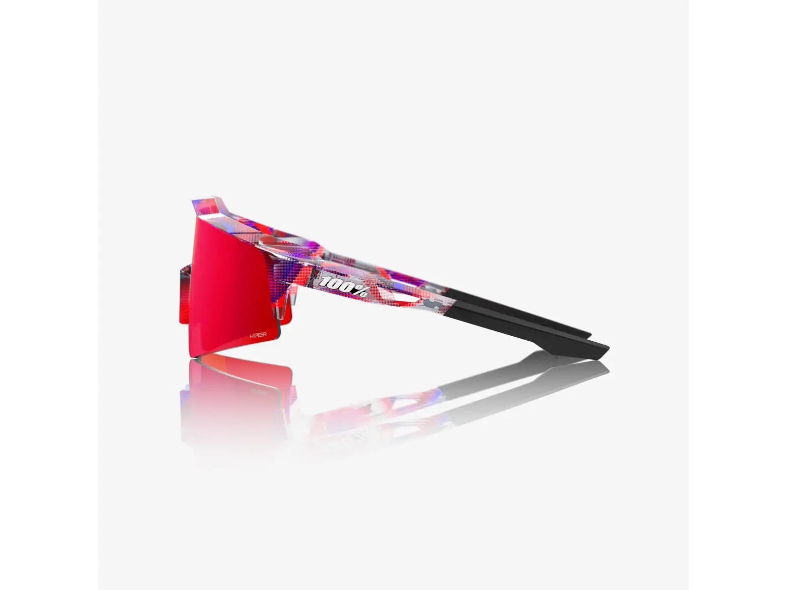 100% Speedcraft SL brýle FDJ Gloss Translucent Red/Blue/HiPER Fire Red Mirror Lens