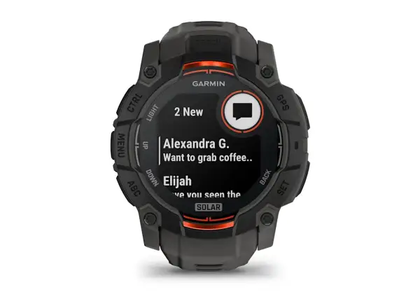 Garmin Instinct 3 Solar 50 mm chytré hodinky Black/Charcoal pásek