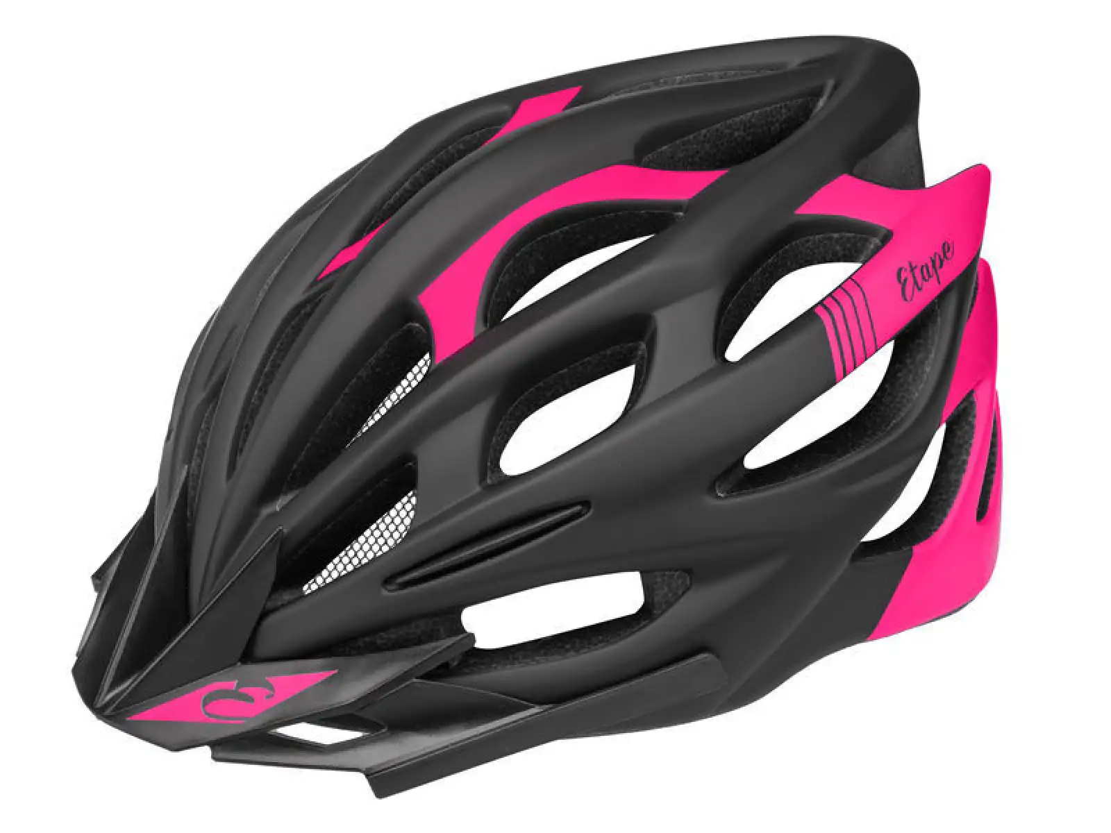 Etape Vesper dámská cyklistická přilba černá/růžová mat