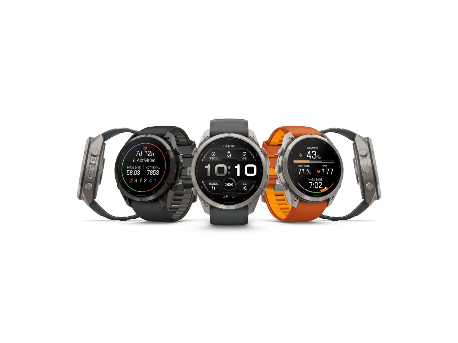 Garmin Fénix 9 Pro inReach 51 mm chytré hodinky  Titanium Autumn orange/Spark orange