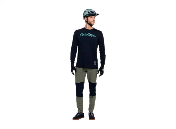 Troy Lee Designs Skyline Ride pánský dres s dlouhým rukávem Signature Black/Real Teal
