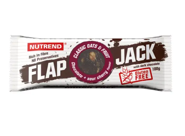 Nutrend Flapjack 100g tyčinka čokoláda/višeň s hořkou čokoládou