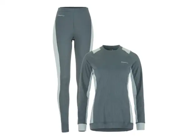Craft Core Dry Baselayer dámský set triko dlouhý rukáv+kalhoty modrá