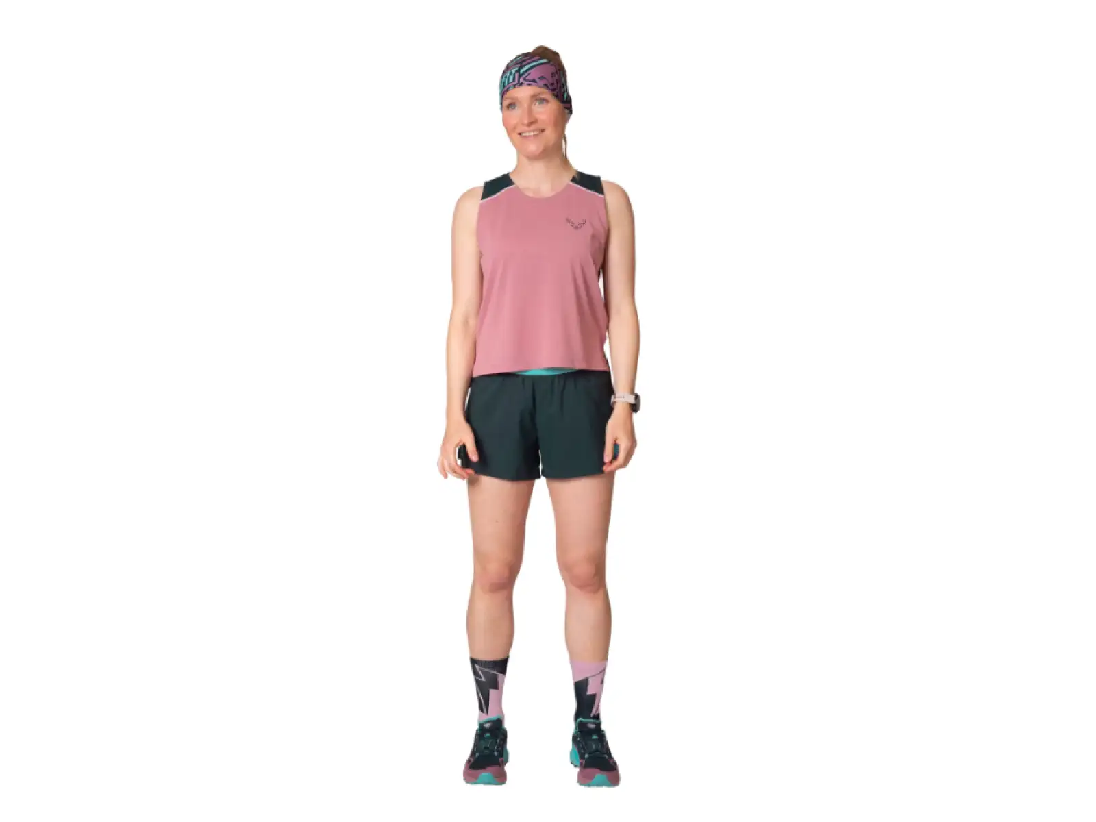 Dynafit Sky Crop Top dámské triko bez rukávů Mokarosa