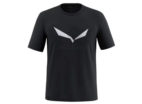 Salewa Solidlogo Dry pánské triko krátký rukáv Black out
