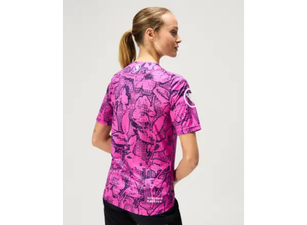 Endura LTD Grid Floral dámský dres krátký rukáv Pink Pop
