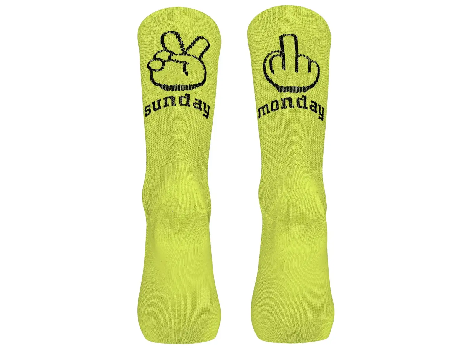 Northwave Sunday Monday cyklistické ponožky Yellow Fluo