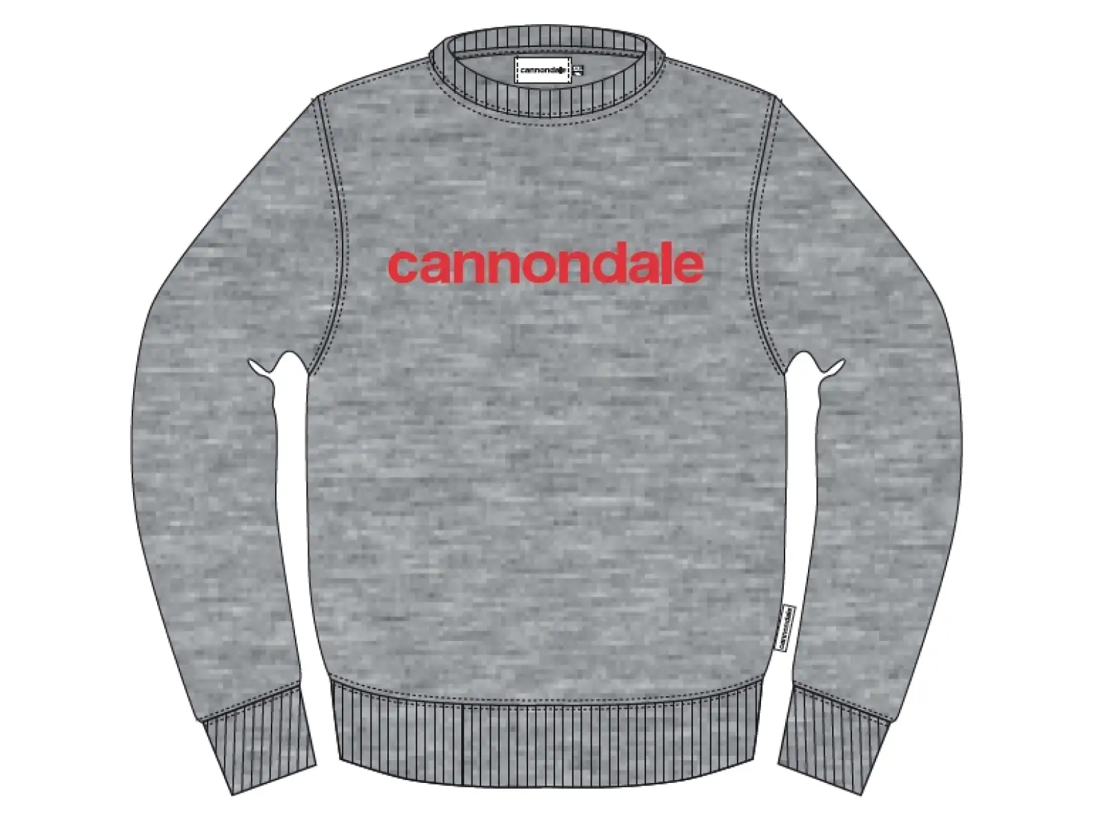 Cannondale Lifestyle pánská mikina dlouhý rukáv Heather Grey/Rally Red