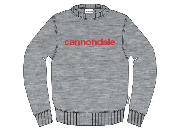 Cannondale Lifestyle pánská mikina dlouhý rukáv Heather Grey/Rally Red