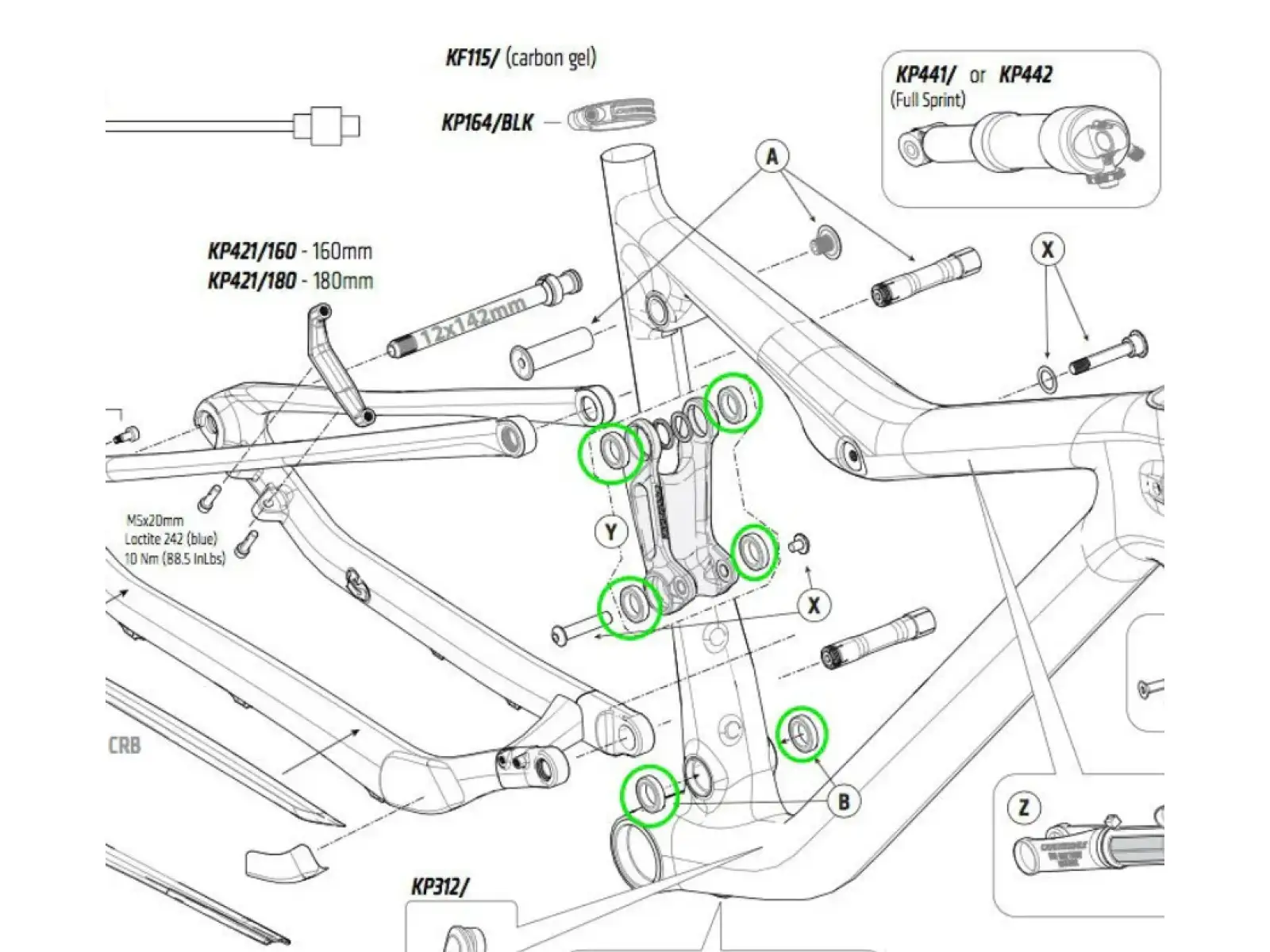 Cannondale Scalpel Si Pivot Bearings sada ložisek