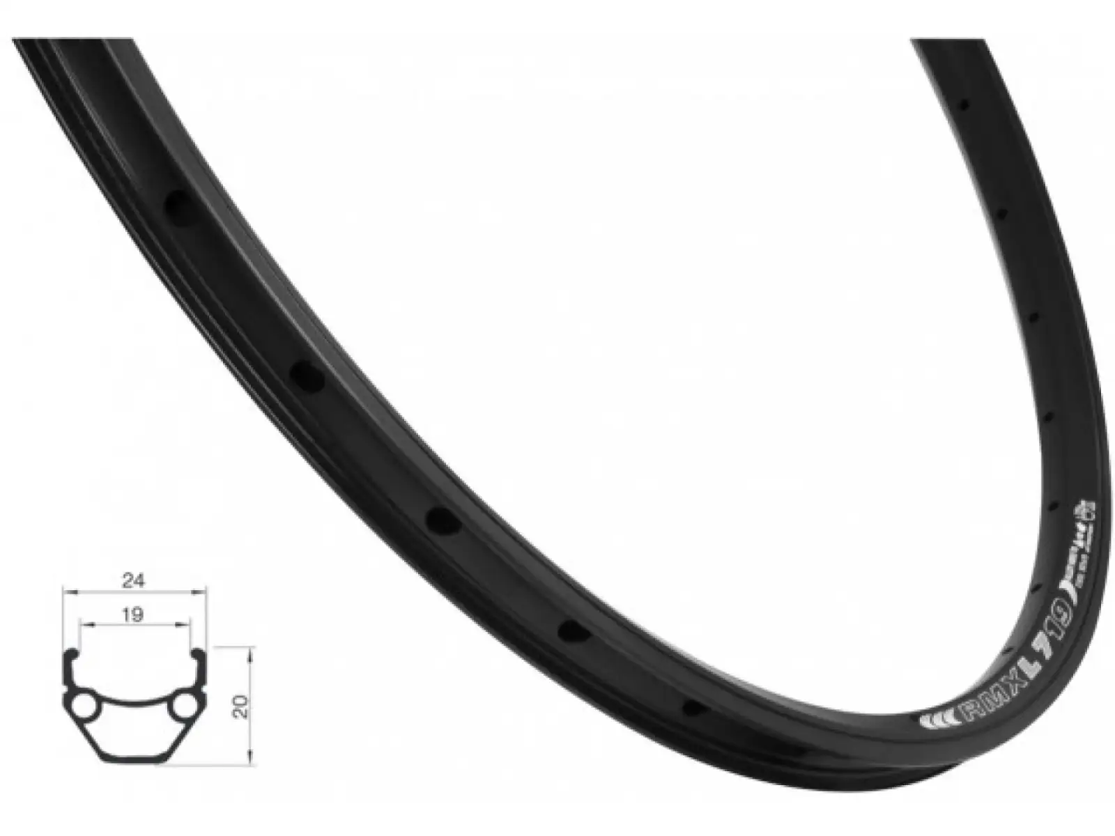 Remerx Dragon Line 719 Disc 29" MTB ráfek černá