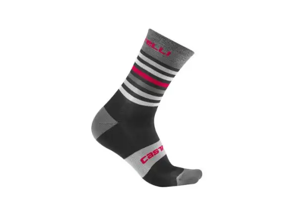 Castelli Gregge 15 pánské ponožky black/red