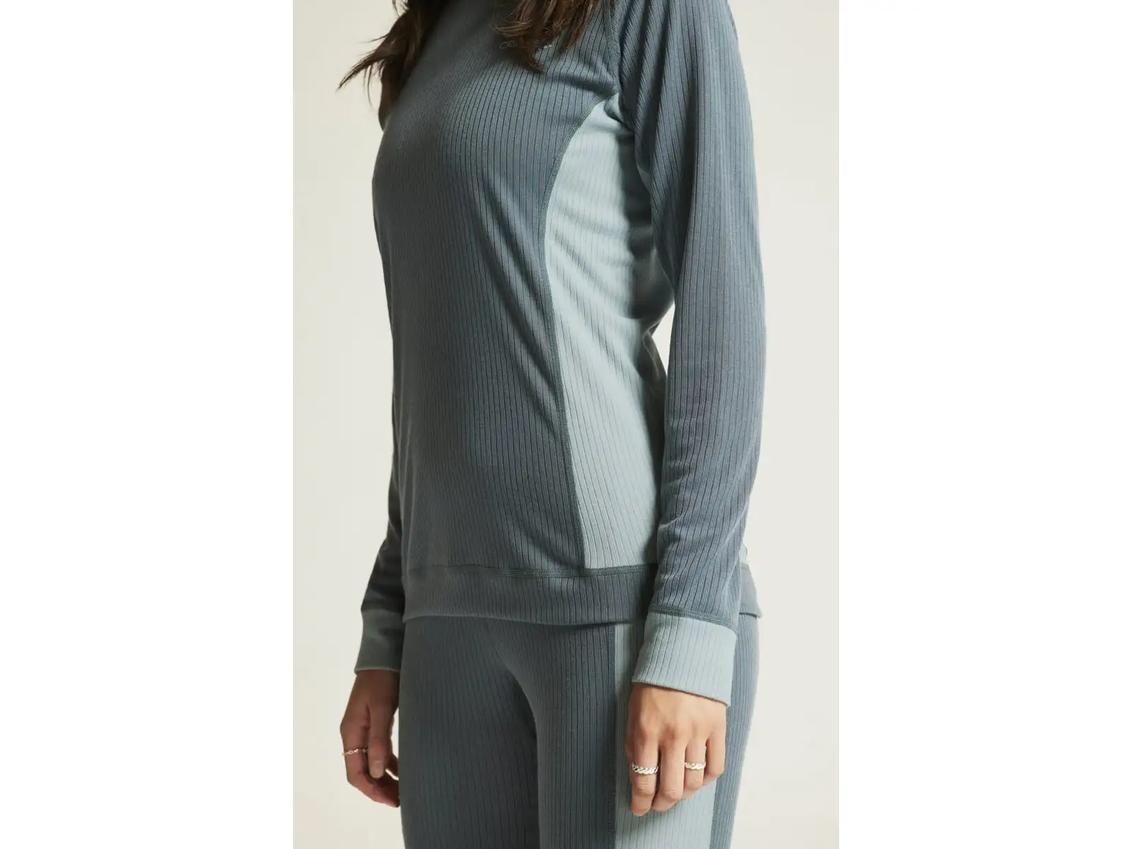 Craft Core Dry Baselayer dámský set triko dlouhý rukáv+kalhoty modrá
