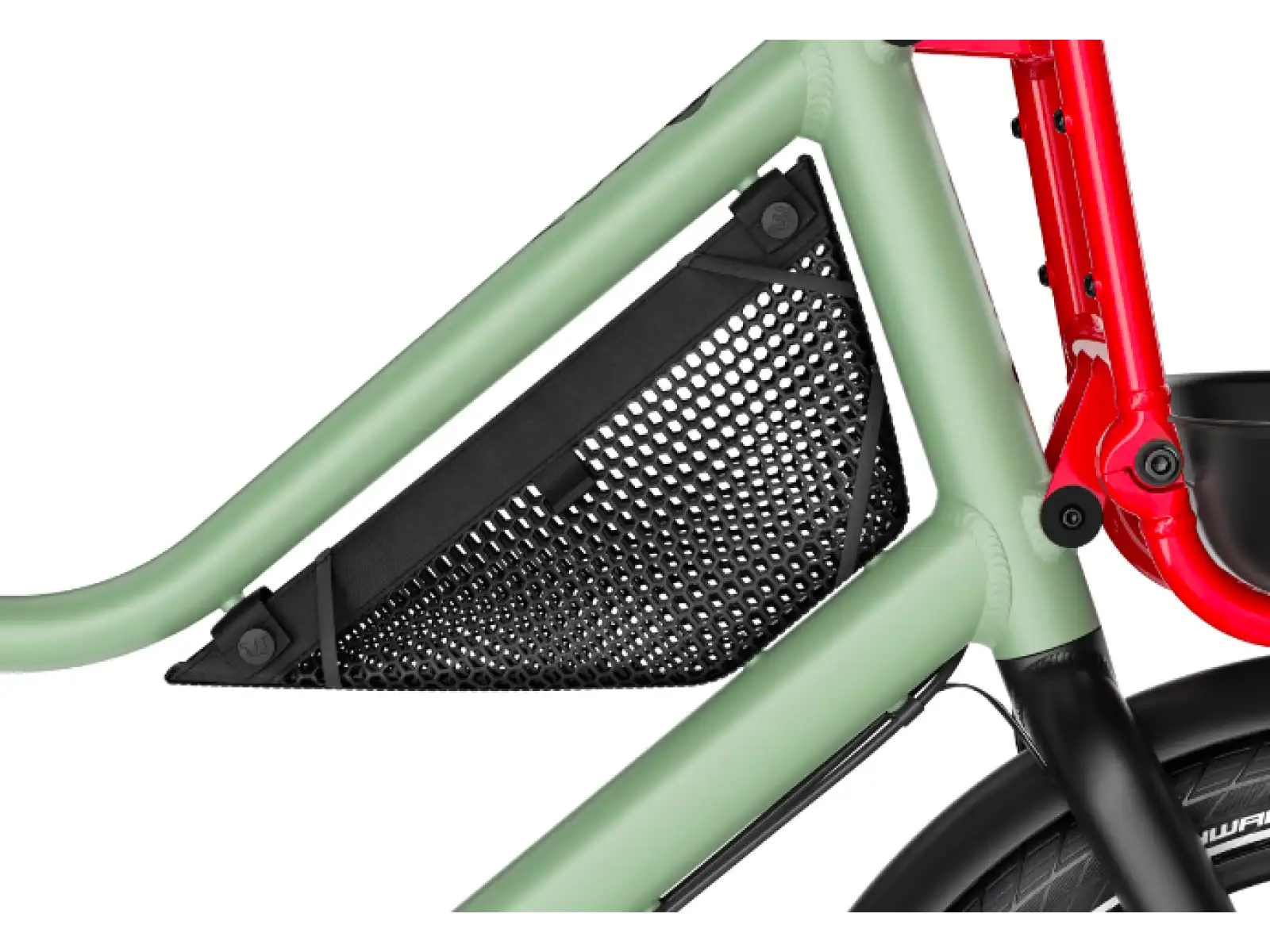 Woom 4 NOW dětské kolo 16" Moss Green/Formular Red