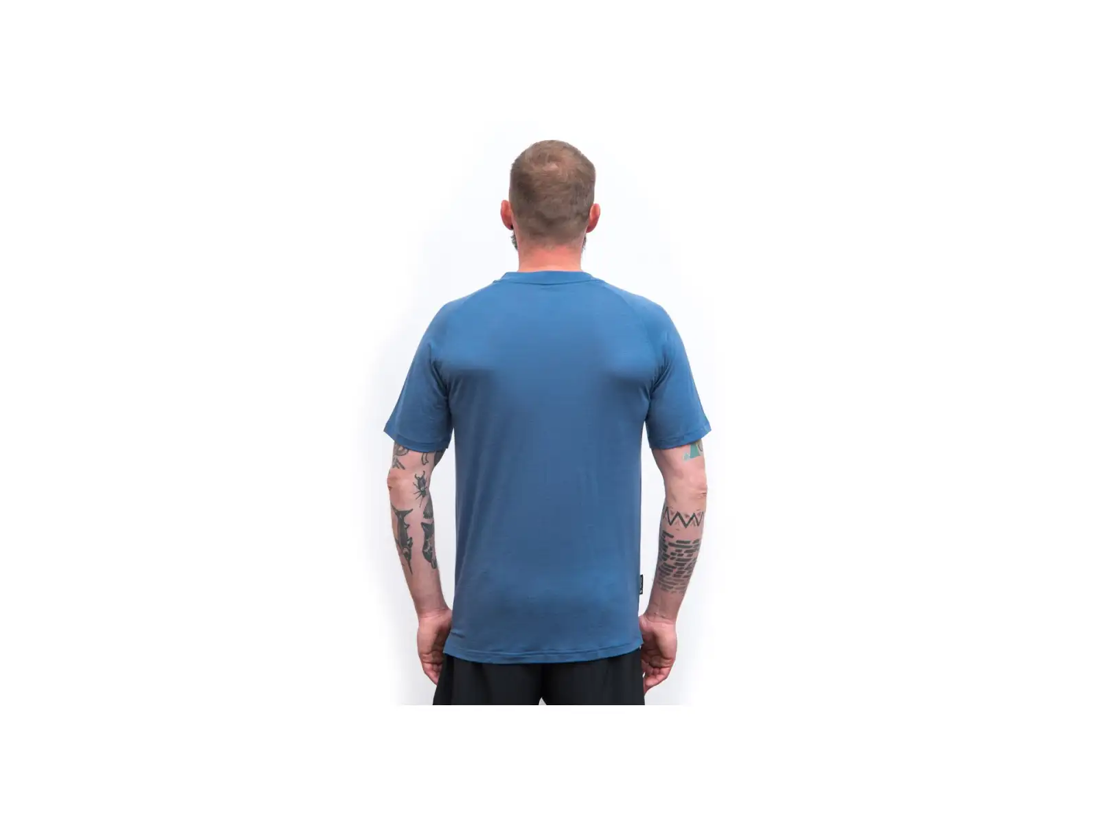Sensor Merino Air Earth pánské triko krátký rukáv Riviera Blue