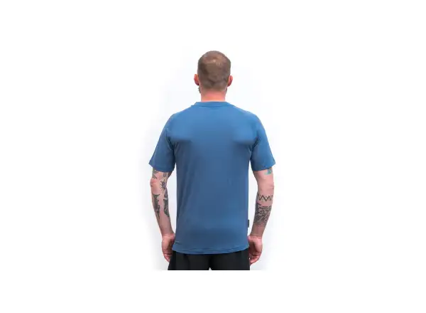 Sensor Merino Air Earth pánské triko krátký rukáv Riviera Blue