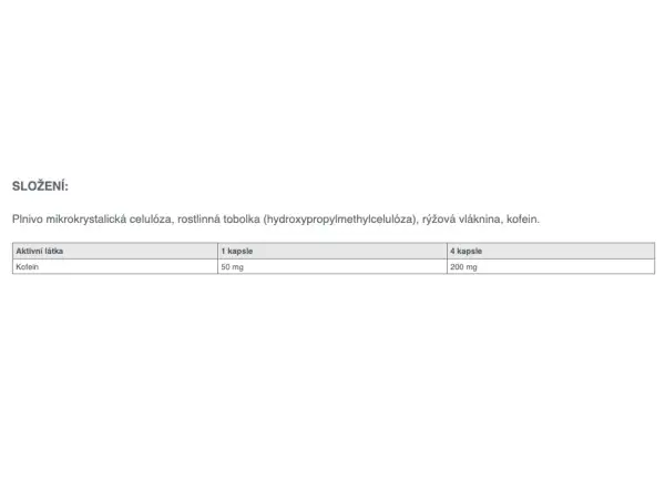 Sponser Caffeine Caps kofeinový stimulant 90 kapslí