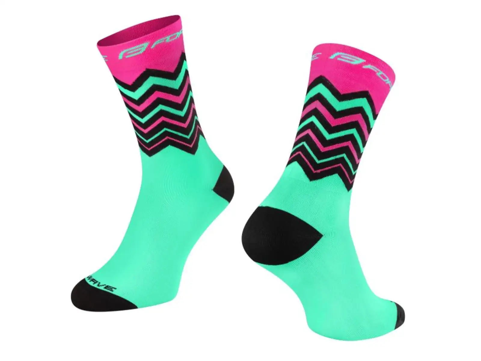 Force Wave ponožky růžová/zelená