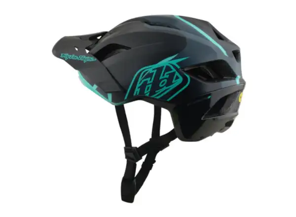 Troy Lee Designs Flowline SE MIPS přilba Badge Carbon/Real Teal