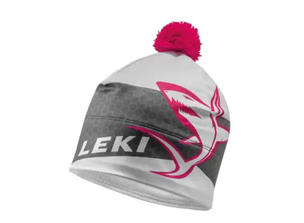 Leki XC Shark Beanie zimní čepice pink-grey, vel. Uni