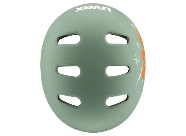 Uvex Kid 4 Style dětská přilba Bam Moss Green/Papaya Matt