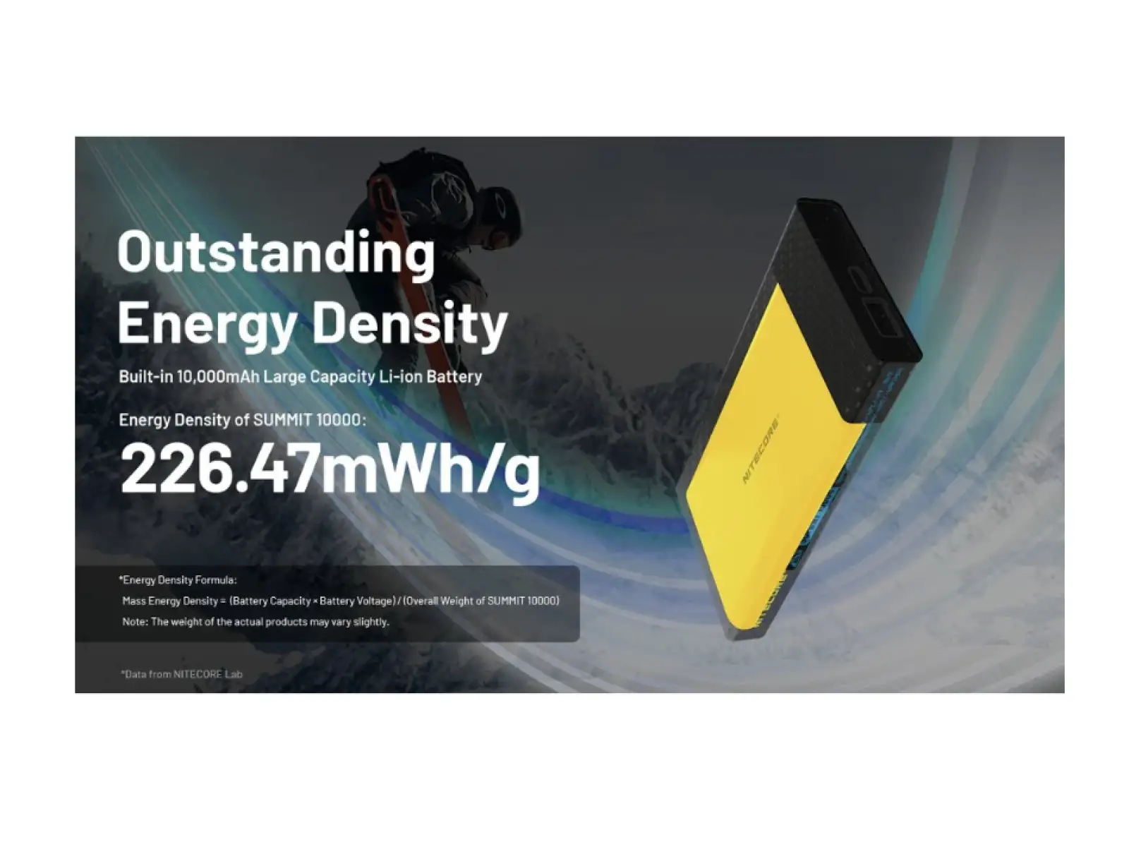 Nitecore výkonná Powerbanka do mrazu SUMMIT 10000, USB-C, až 3A výstup, 10000 mAh