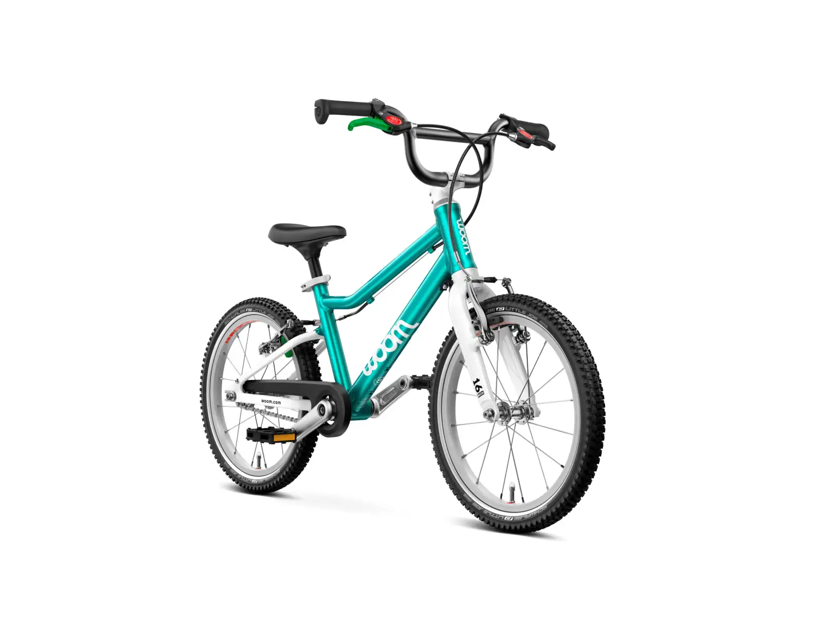 Woom GO 3 Metallic Turquoise 16 dětské kolo