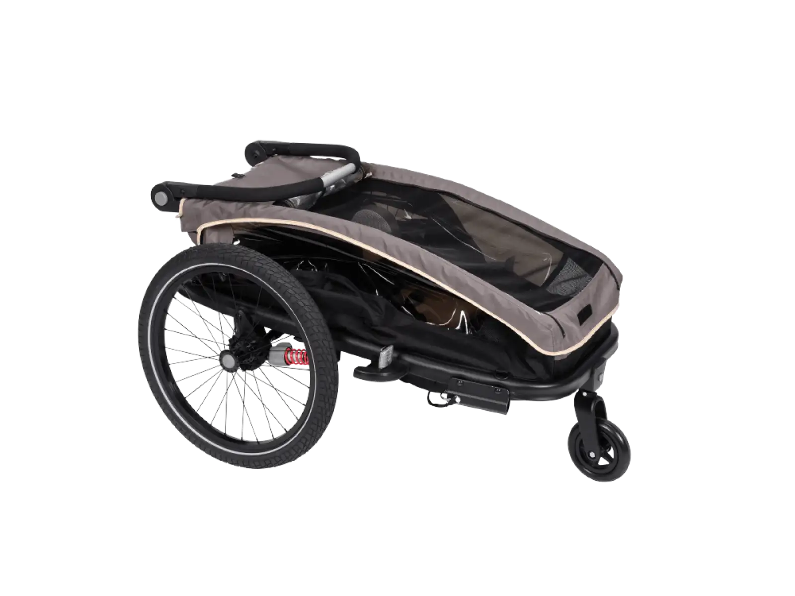 XLC MONOs BS-C09 dětský závěsný vozík 20" šedá/béžová/antracit
