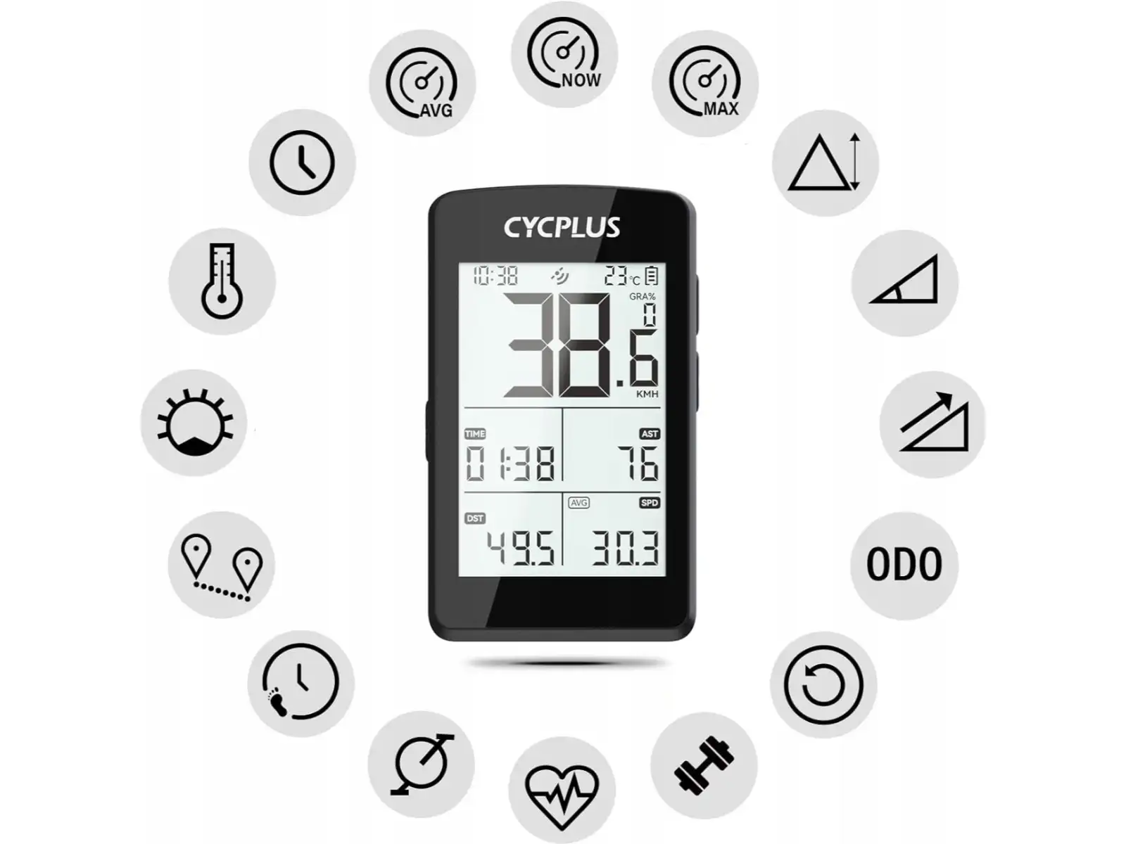 Cycplus M3 cyklopočítač