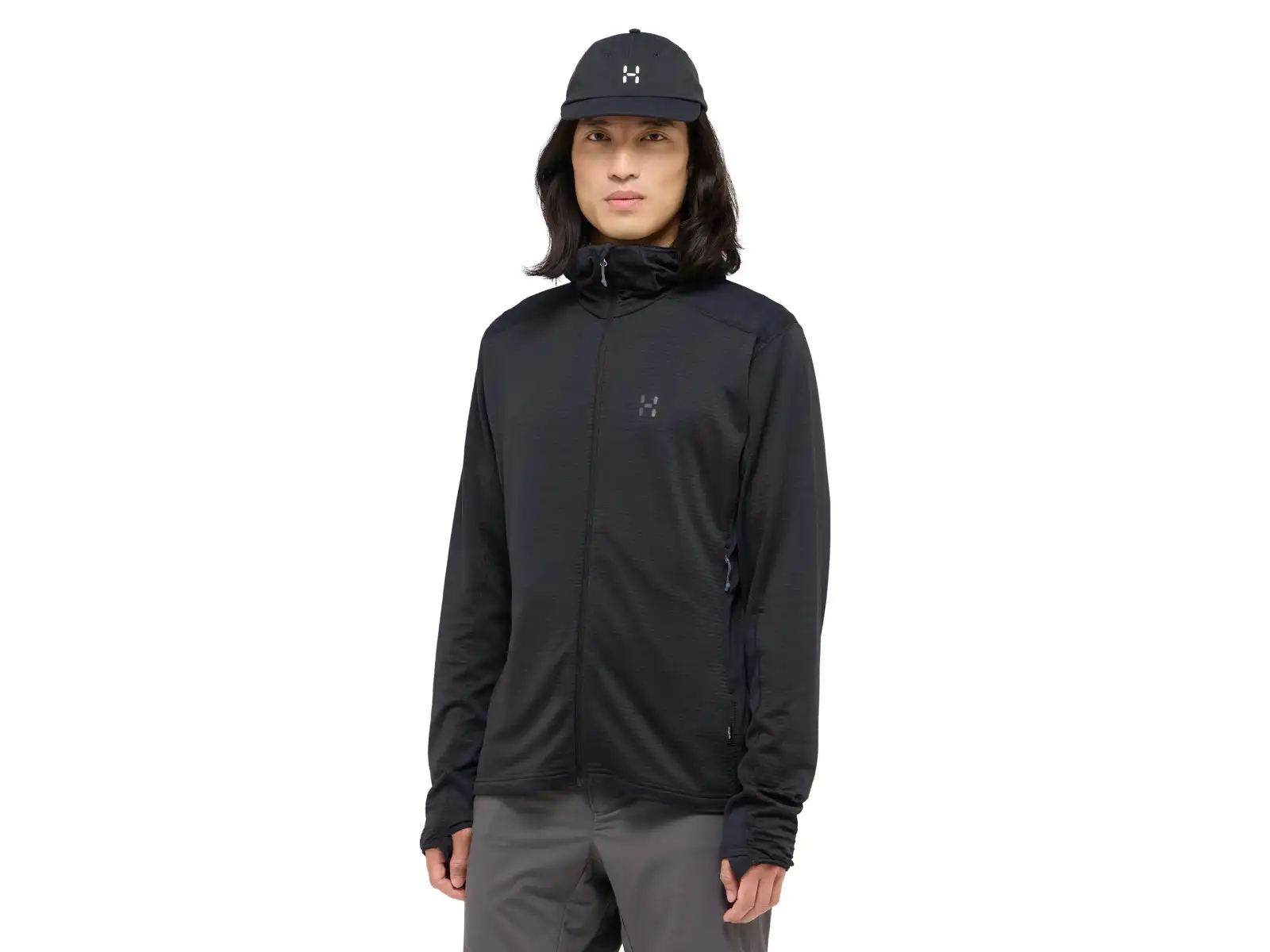 Haglöfs L.I.M Mid Multi Hood pánská mikina  True Black