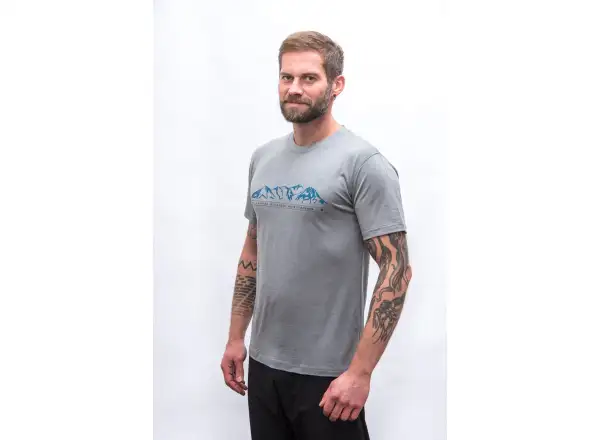 Sensor Merino Active Mountains pánské triko krátký rukáv šedá