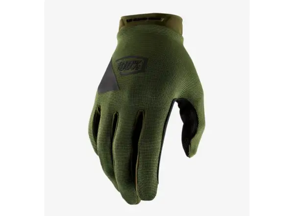 100% Ridecamp pánské rukavice Army Green/Black