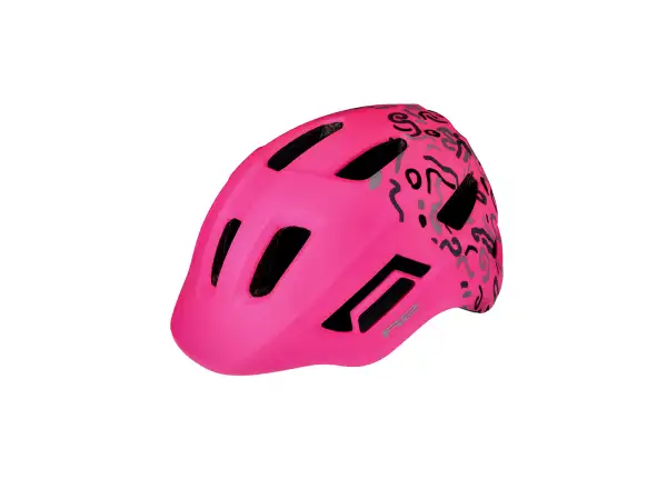 R2 Pulse dětská cyklistická přilba neon růžová/šedá