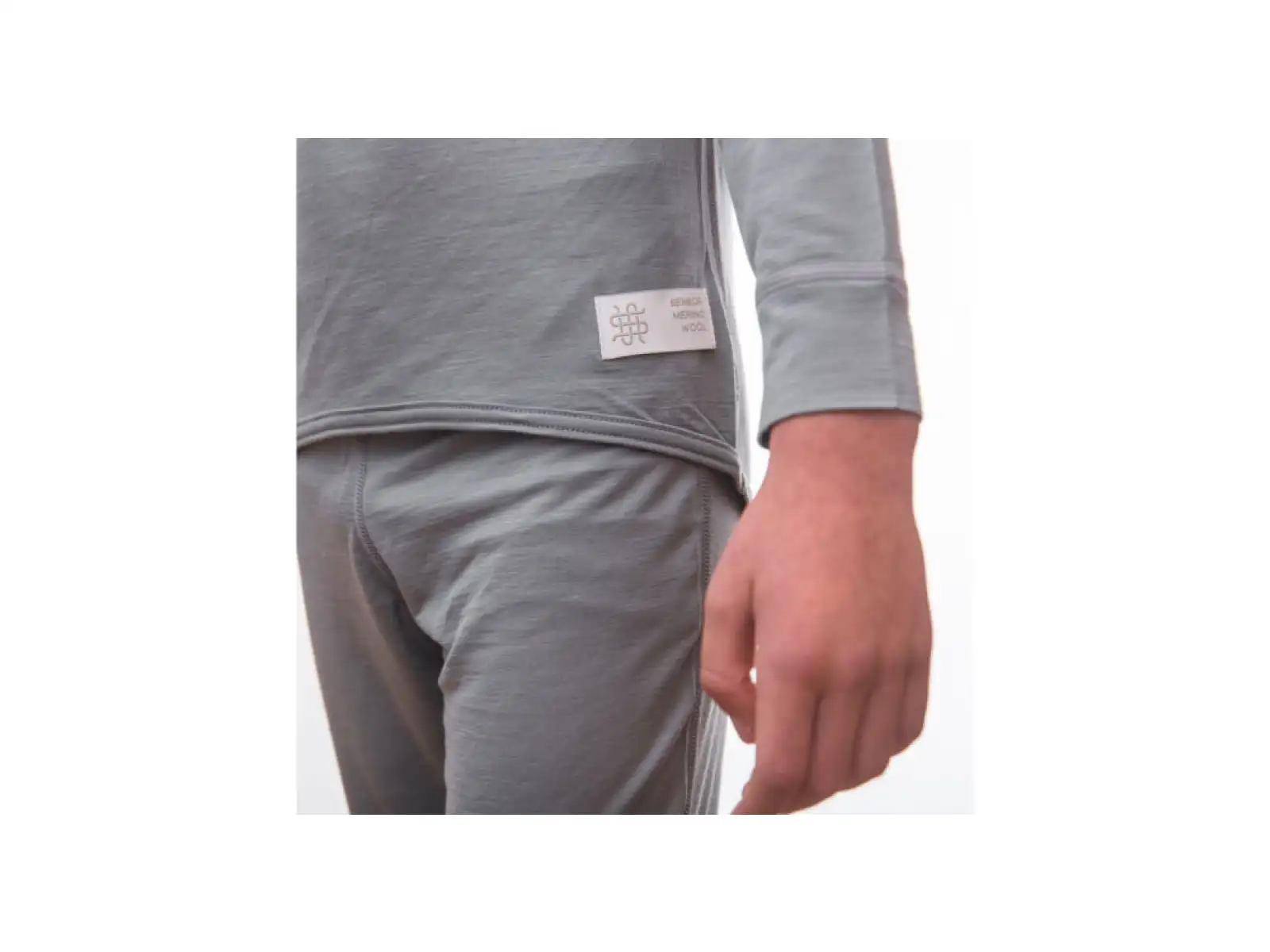 Sensor Merino Active set juniorské triko dlouhý rukáv + kalhoty šedá