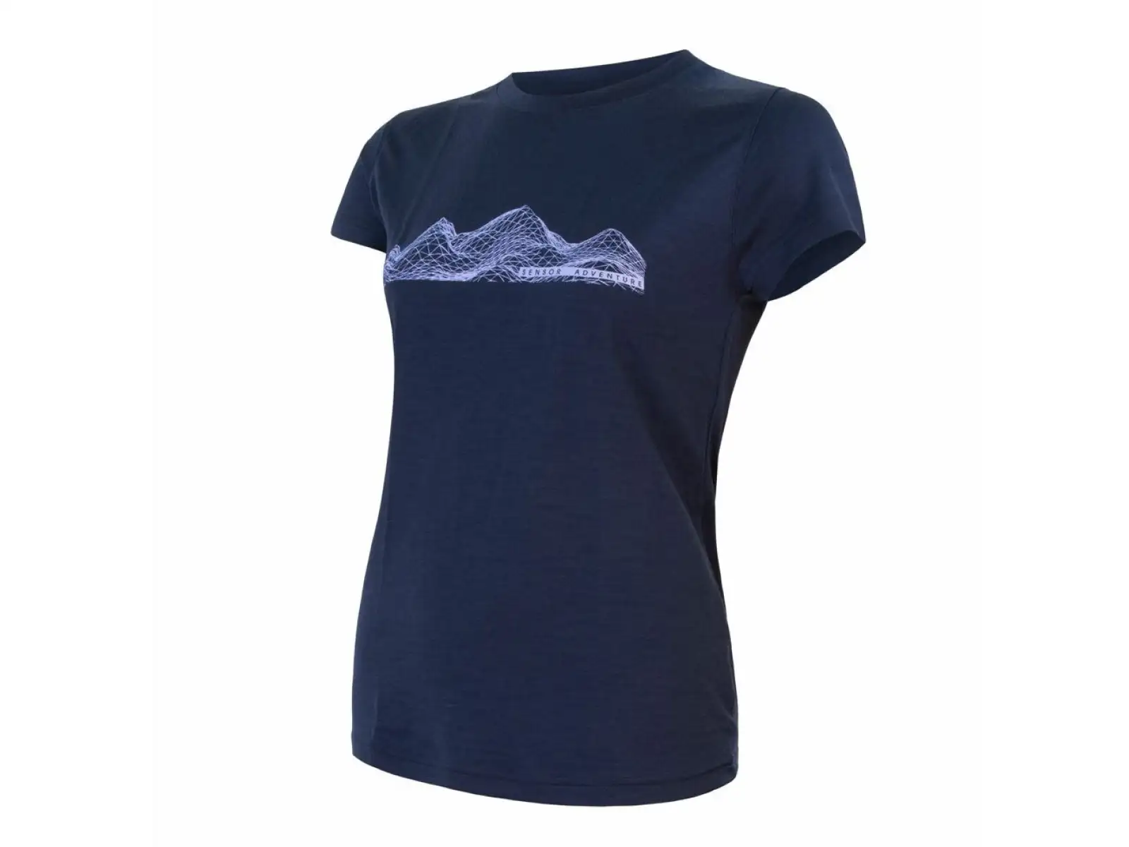 Sensor Merino Active PT Mountains dámské triko krátký rukáv Deep Blue
