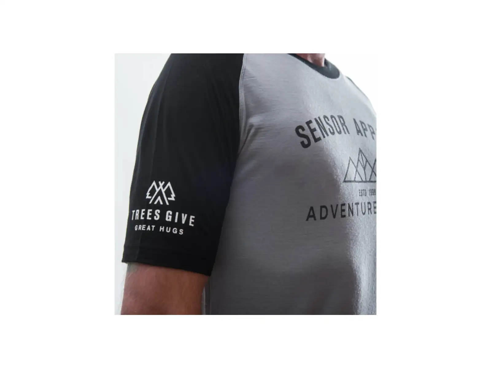 Sensor Merino Active Pt Adventure pánské triko krátký rukáv šedá/černá
