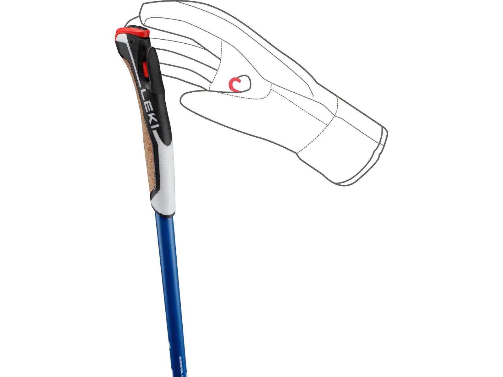 Leki PRC 850 TR běžecké hole Naturalcarbon-regal blue light-white