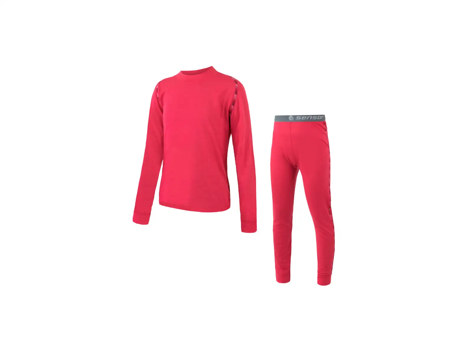 Sensor Merino Air set dětské triko dlouhý rukáv + kalhoty Magenta