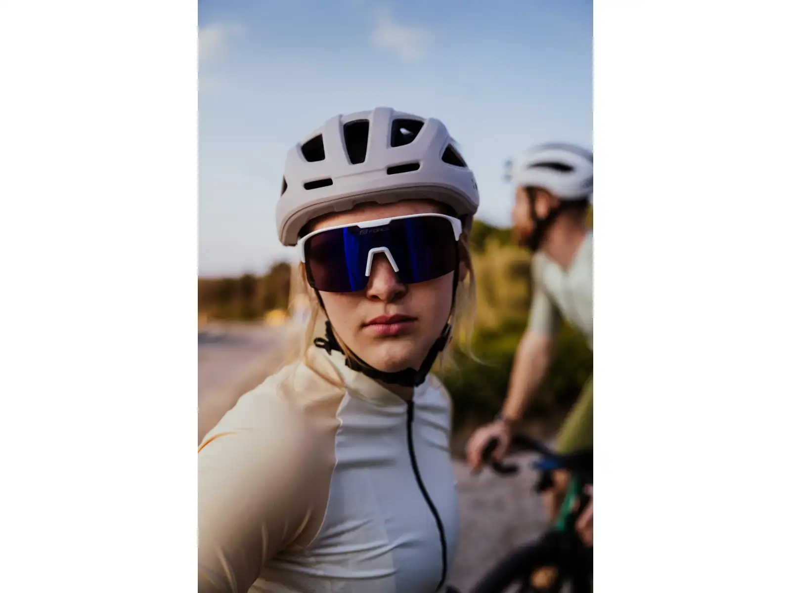 Force Spire cyklistické brýle bílé/fialové zrcadlové sklo
